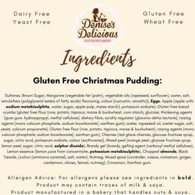 Denise's Delicious Gluten Free Christmas Pudding